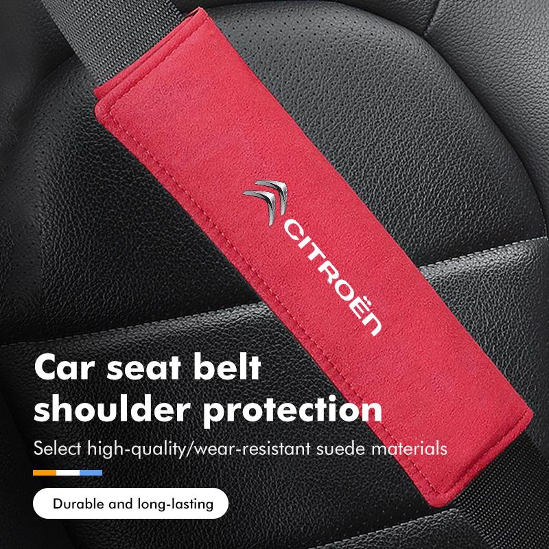 2Pcs Car Seat Belt Cover Shoulder Protection For Citroen C5 C1 C2 C6 C4L DS3 DS4 DS5 C-Elysee Grand Berlingo