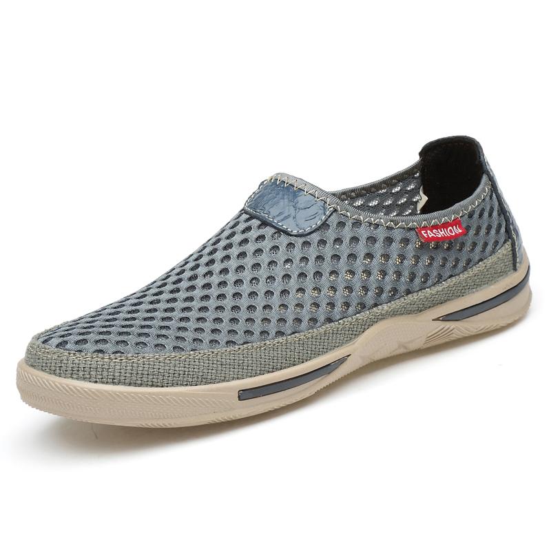 

Нескользящие сандалии с сеткой для мужчин, повседневные кроссовки для скалолазания, дышащие мужские уличные походные кроссовки, летние 38-44 44 серый