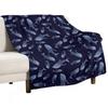 WHALE SHARK PATTERN (NAVY BLUE) Throw Blanket Luxury Warm for Winter Beautifuls Heavy To Sleep Blankets