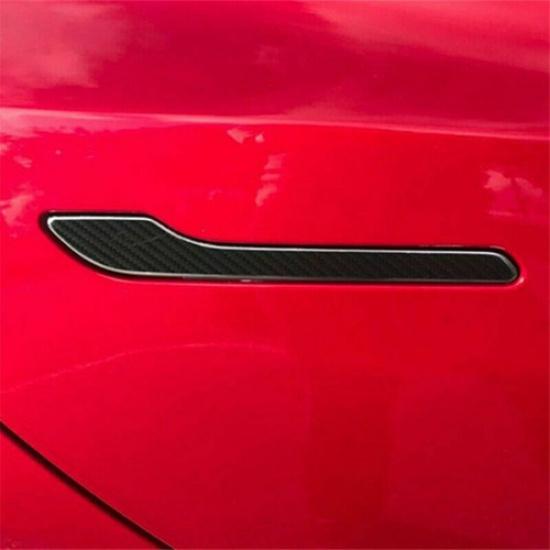 Auto car Carbon Fiber door handle sticker cover Trim Protector for Tesla Model 3