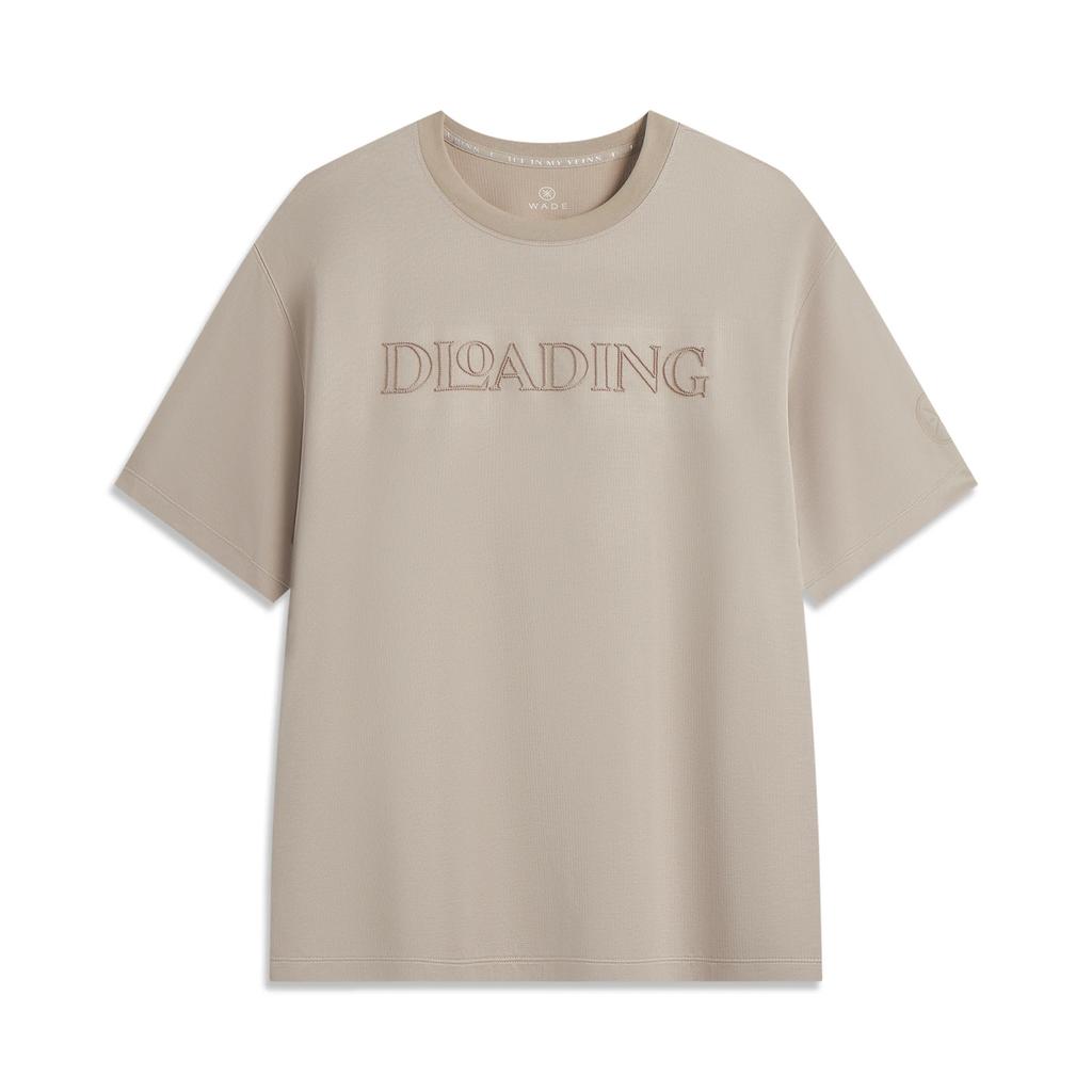 Li Ning T Shirts Men's Goat Gray Crew Neck Moderate Straight Fit AHSV813-7