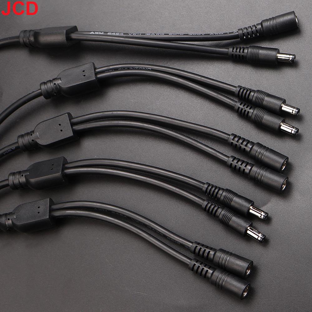 10A 18awg 19V 24V 12V 2 Way DC 1 Male to 2 Male Female Splitter Connector Power Supply Adapter Extension Cable 5.5x2.1mm Plug m