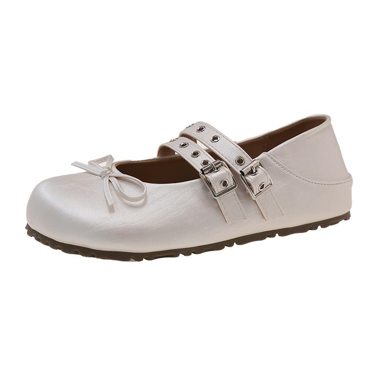 

Ретро туфли-лодочки с бантом, с маленьким вырезом, женские, лето 2025, новые, модные, универсальные и удобные туфли Мэри Джейн для юбки 40