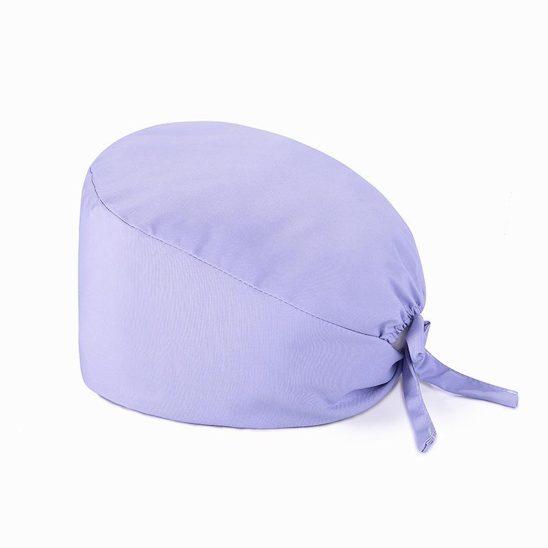 Unisex Women Scrub Nurse Caps Solid Color Adjustable Breathable Beauty Salon Care Cap Surgical Cap Pet Nurse Doctor Working Caps