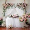 Wedding Organza Roll Sheer Crystal Tulle Fabric Wedding Arch Door Decoration Yarn Birthday Party Backdrop Baby Shower Supplies