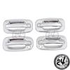 Triple Chrome ABS 4 Door Handle Cover W/ PSG KH Kit 00-06 For GMC