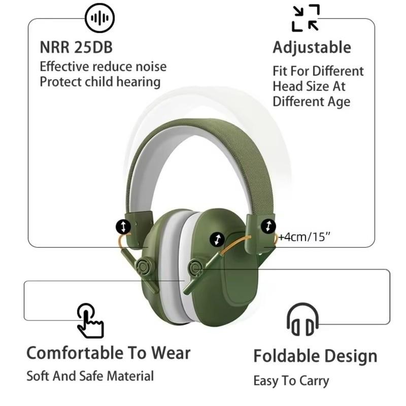 Anti Noise Baby Earmuffs Adjustable Hearing Protection Noise Reduction Ear Protector Noise Cancelling Ear Protection Earmuffs