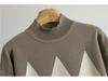 Women's Autumn/Winter Knitwear Set: Cross-Rhombus Half-High Collar Sweater with Wide-Leg Pants Fashion Two-Piece.