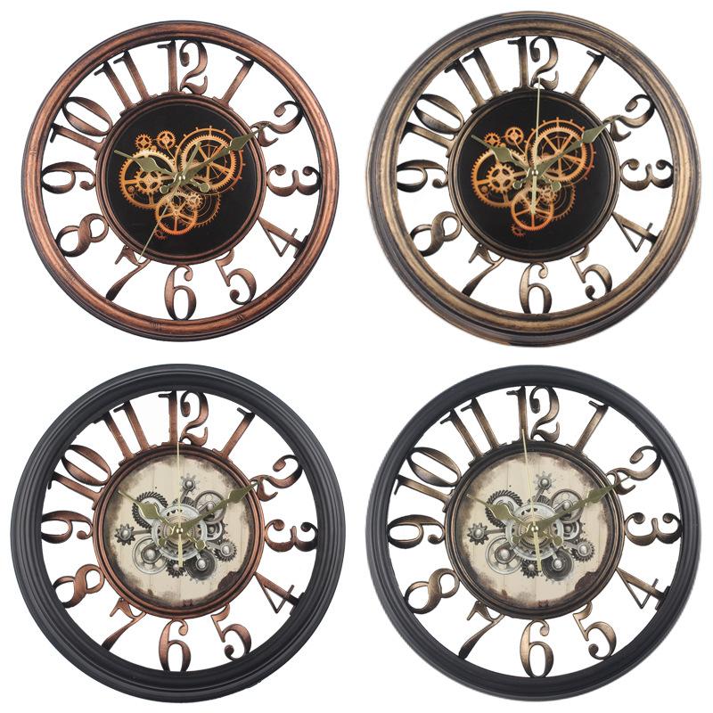 Retro Wall Clock Living Room Light Luxury Wall Clock Modern Simple Fashion Decorative Clock Home Wall Clock