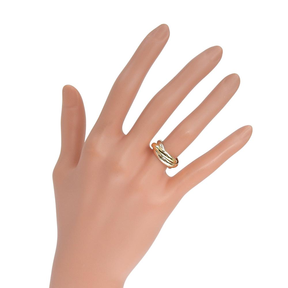 CARTIER Trinity Ring K18 Gold (YGxPGxWG) #4.3(US Size) 7.1g Women Used