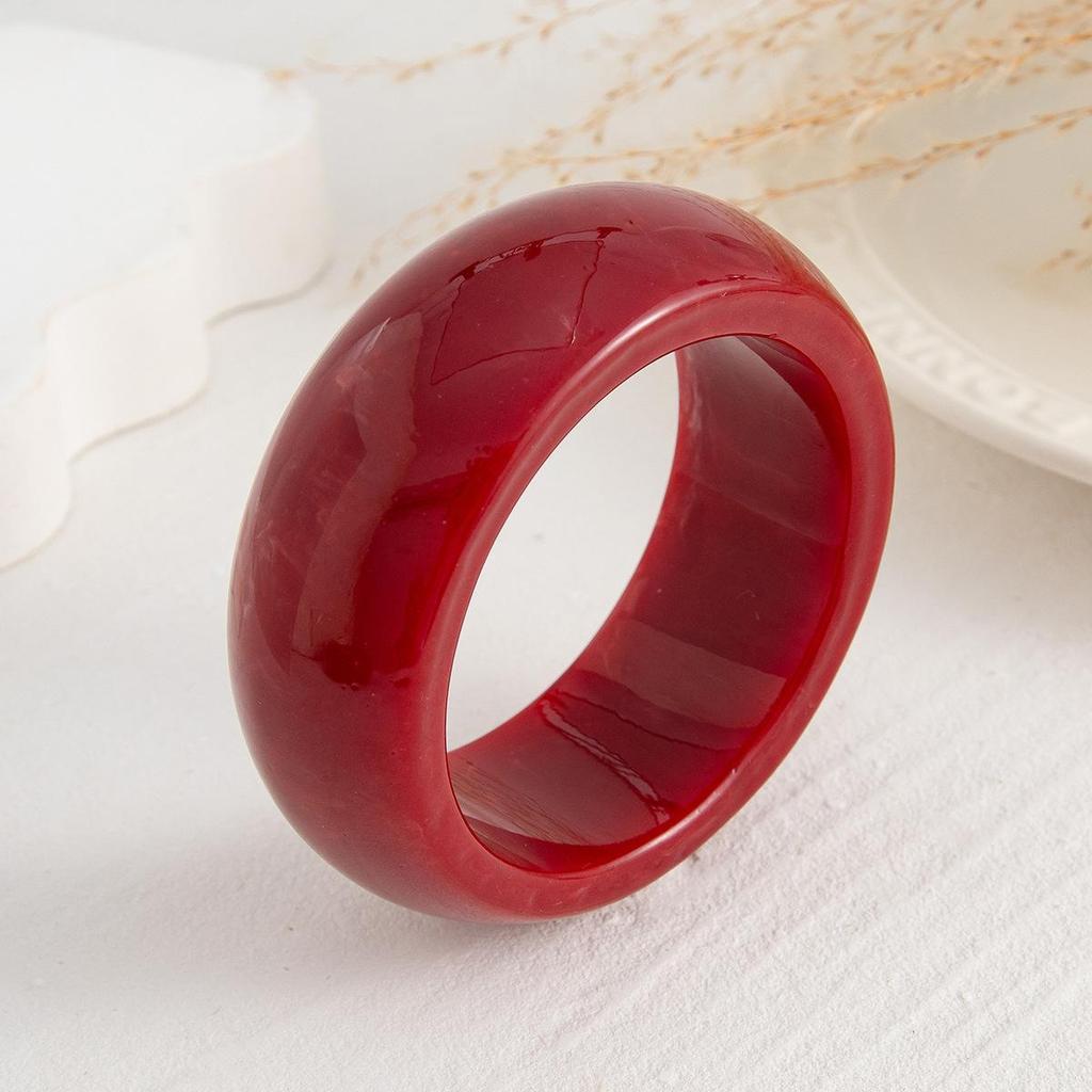 Vintage Coloful Irregular Acrylic Resin Chunky Bangles for Women Hip Hop Geometric Wide Kpop Bangle Bracelets Couple Jewelry Pulseras