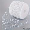 1pc Beaded Garland - Elegant White Artificial Pearl-Style String, Suitable for Christmas Tree, Wedding, Party Decorations