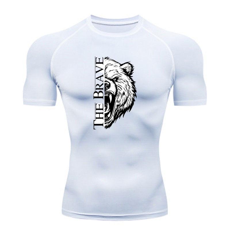 Tricou de compresie pentru bărbați pentru fitness și antrenament, Răget feroce