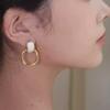 New Personalized Exaggerated Design Geometric Twisted Pendant Earrings, Women's Fashionable and Simple Daily Accessories