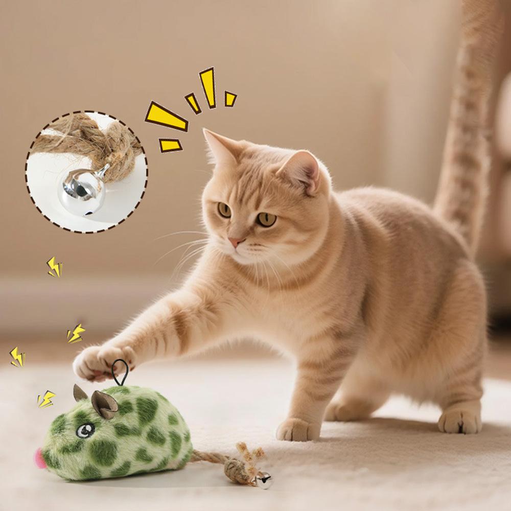 Durable and Squeaky Mouse Cat Toy, Interactive Pet Toy, Standalone Game To Relieve Boredom, Energy-burning Chewing Toy for Kittens and Cats