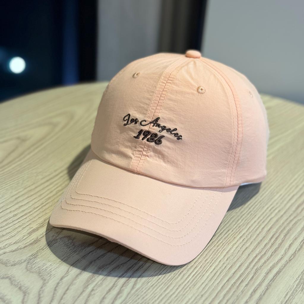 New letter-embroidered quick-dry baseball cap for women, Japanese style, wide brim, deep crown, face-slimming, sun-shading, sun-protective cap for