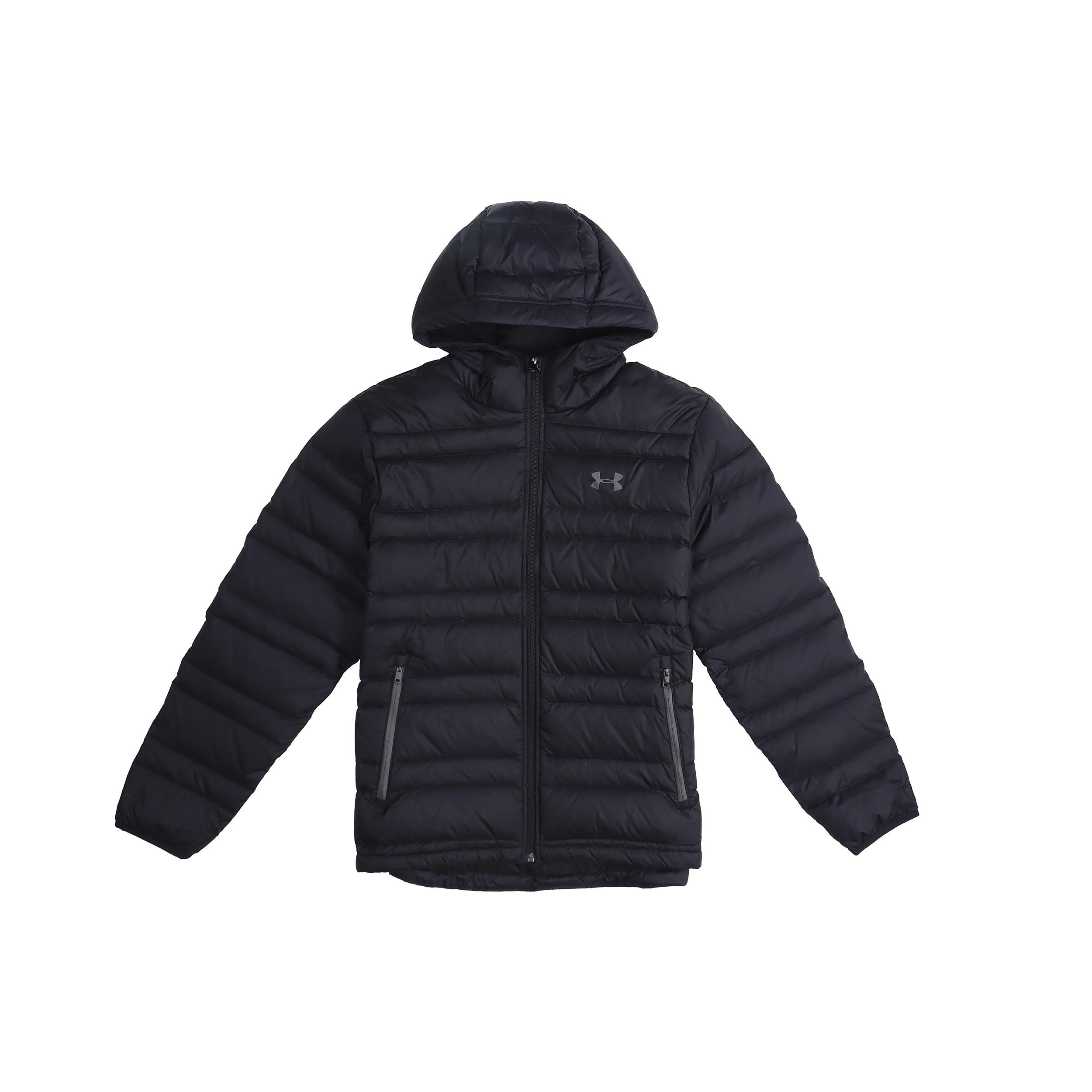Under Armour Down Hooded Winter Jacket  Black  Men s 1342738-001 S