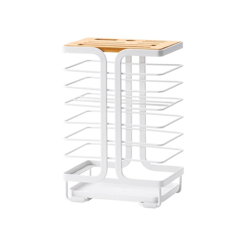 Multiple Slots Kitchen Cutter Holder with Drain Tray Cutter Storage Rack  Restaurant