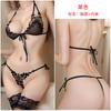 Sexy Underwear Embroidered Three-point Bra Open Panties Sexy Suit Female Passion Seduction Teasing Adult Free