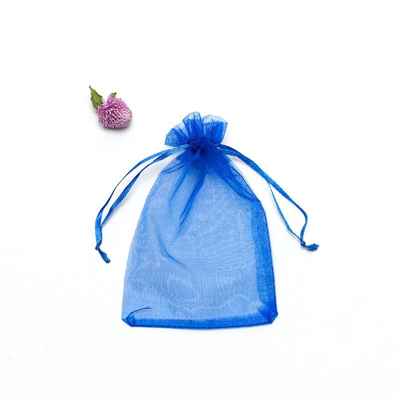 50/100PCS/Lot Organza Gift Bags for Jewelry, Multi-color Drawstring Bags, Wedding, Christmas, Candy Gifts, Jewelry Packaging