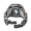 Artemis Classic Poseidon Silver Ring Silver Accessories for Men and Brand Silver 925 Silver Ring with Blue Topaz Ring, ACR0292, Women, Jewelry, Ring,