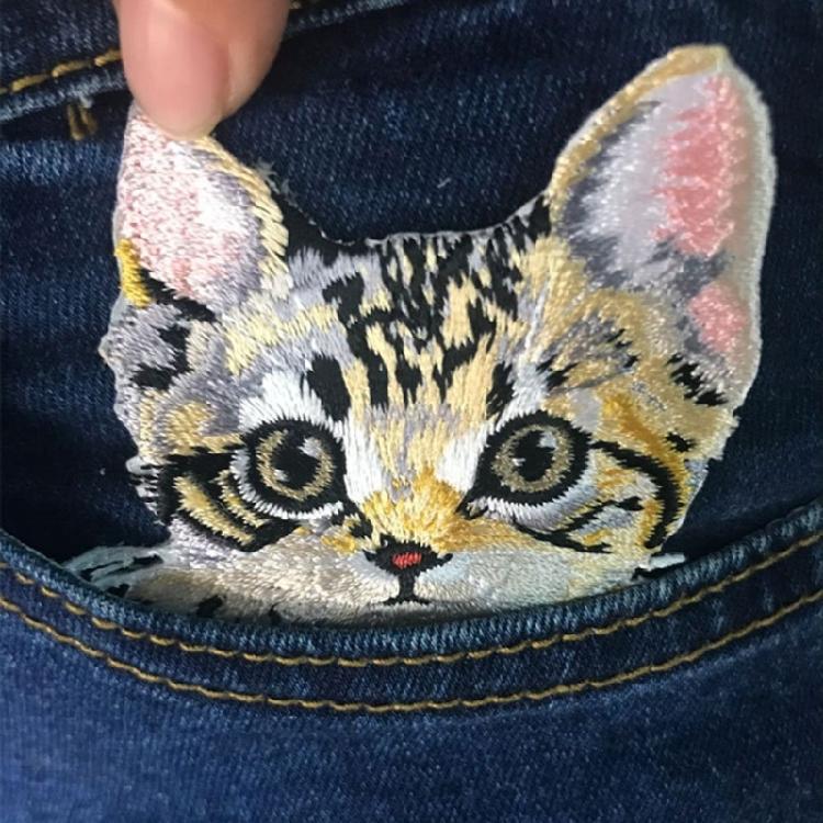 Trendy Cats Pattern Patches Personality Clothes Heat Transfer Appliques for Creative Craft Projects