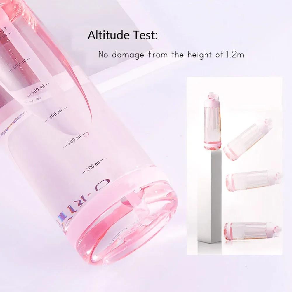 1000ml Eco - friendly Outdoor Sports Water Bottle with Straw and Lid, Plastic BPA, for Hiking and Camping