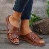 Offene Damen-Sandalen mit Plateau-Absatz und dicker Sohle, ein Riemen - Strandschuhe