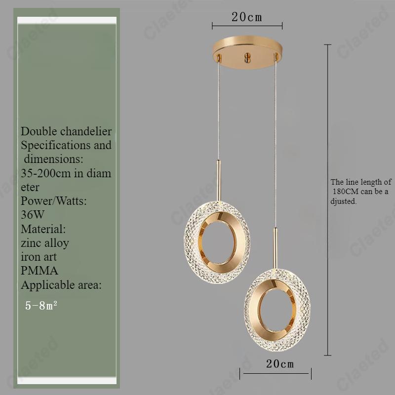 Creative Simple LED European Chandelier Living Room Dining Room Bedroom Study Atmosphere Decorative Lighting