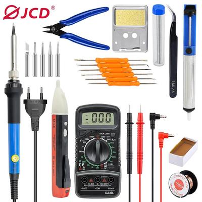 Kit saldatore elettrico JCD 220V 60W Temperatura regolabile Saldatura Saldatura Stazione di rilavorazione Matita termica Punte Strumenti di riparazione