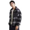 Calvin Klein Stand Collar Zipper Fleece Jacket Unisex Outerwear Space-Black-Plaid J400334