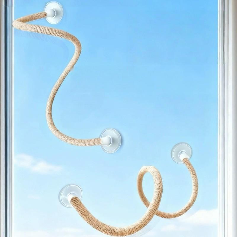 Corda di Lino Fai da Te Perch Flessibile per Uccelli Presa Comoda Ventosa Antiscivolo Corda da Arrampicata per Uccelli Resistente Stabile