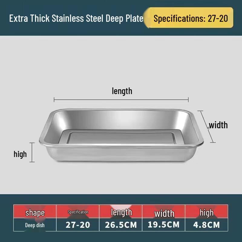 Jingyuheng 304 Stainless Steel Square Serving Trays
