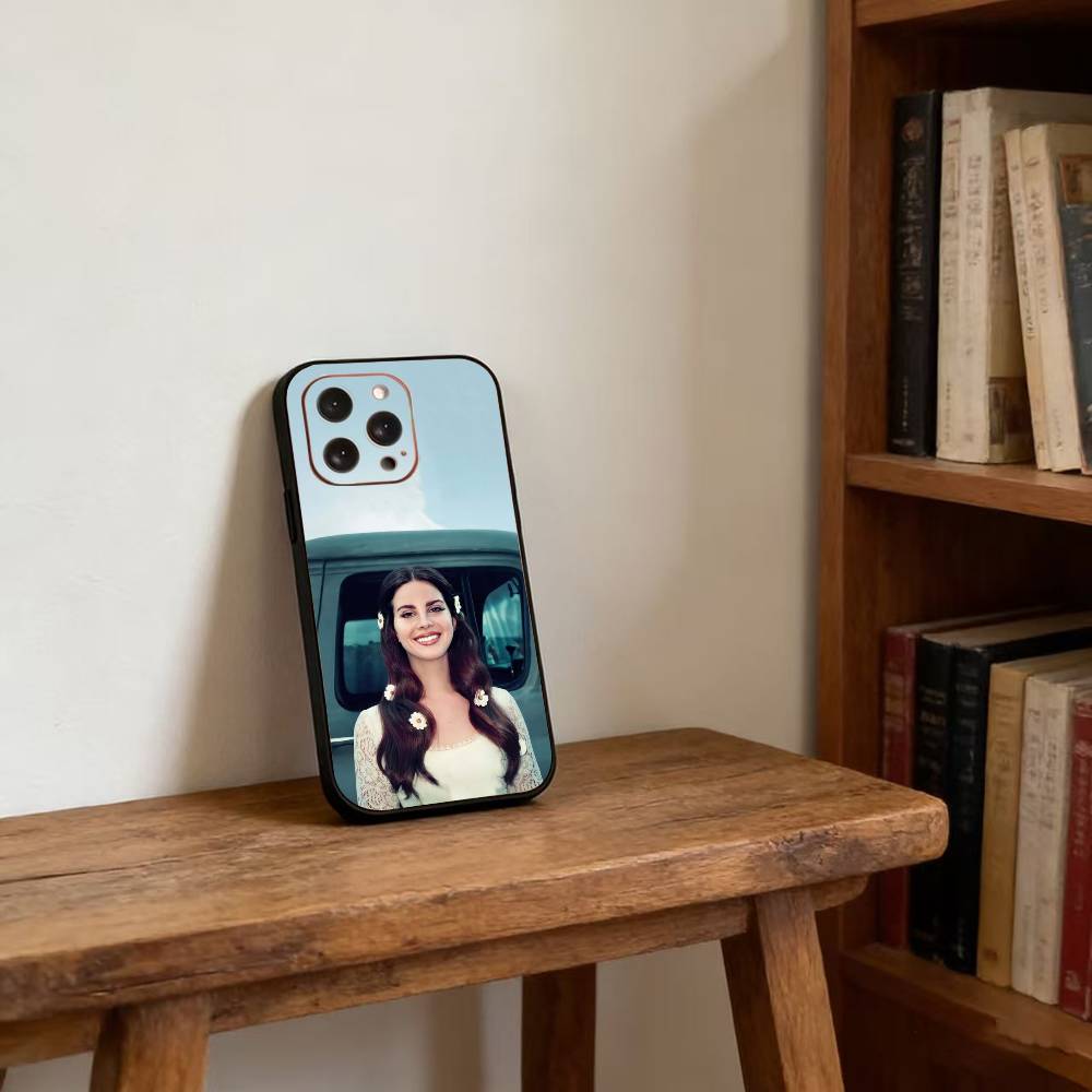 Lanas-w-Del-R-Rey Phone Case For iPhone 17,16,15,14,13,12,11 Plus,Pro Max,XS,Soft Silicone Black Cover
