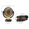 12/24V Portable Car Cooling Fan 5V USB Powered Car Fan Multi-Angle Rotatable With Cigarette Lighter Plug For Car Truck SUV RV