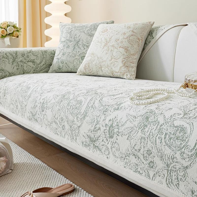 Chenille Sofa Cushion Four Seasons Universal Non-Slip  New French Style Retro Sofa Cover Cloth Cushion Light Luxury