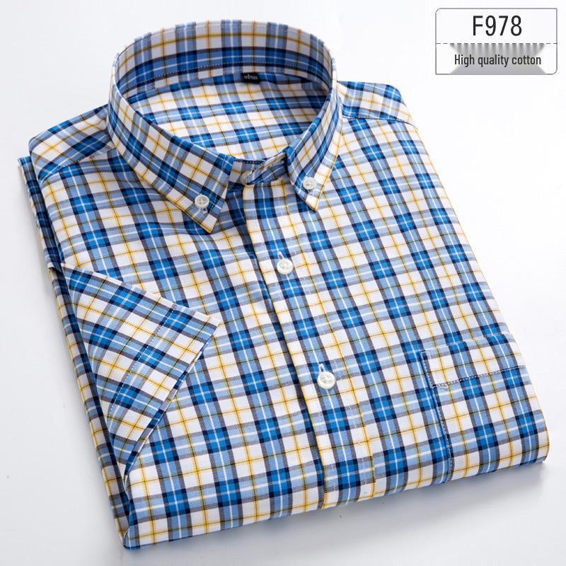 2025 Herren-Streifenshirt aus reiner Baumwolle mit kurzen Ärmeln - Bequem & Atmungsaktiv Sommer-Freizeitkleidung