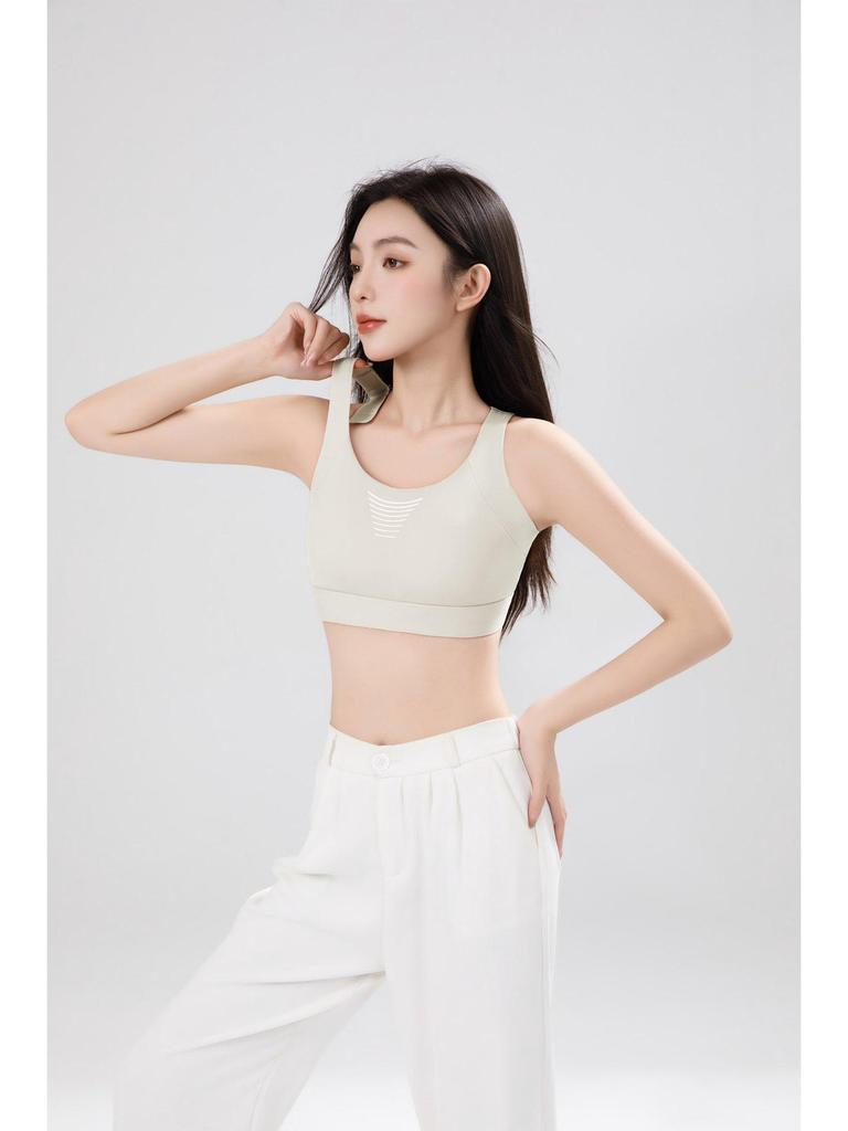 Shockproof Anti-Sag High-Intensity Sports Bra: Women's Backless Vest for Running, Training, Yoga, and Fitness.