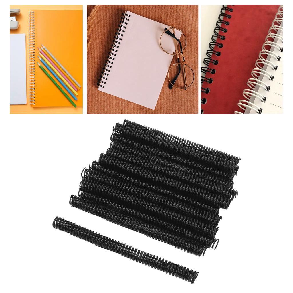 50 Pcs Spiral Binding Coil 19mm Diameter 48   4:1 Pitch 170 Sheet Capacity   Binding Spine