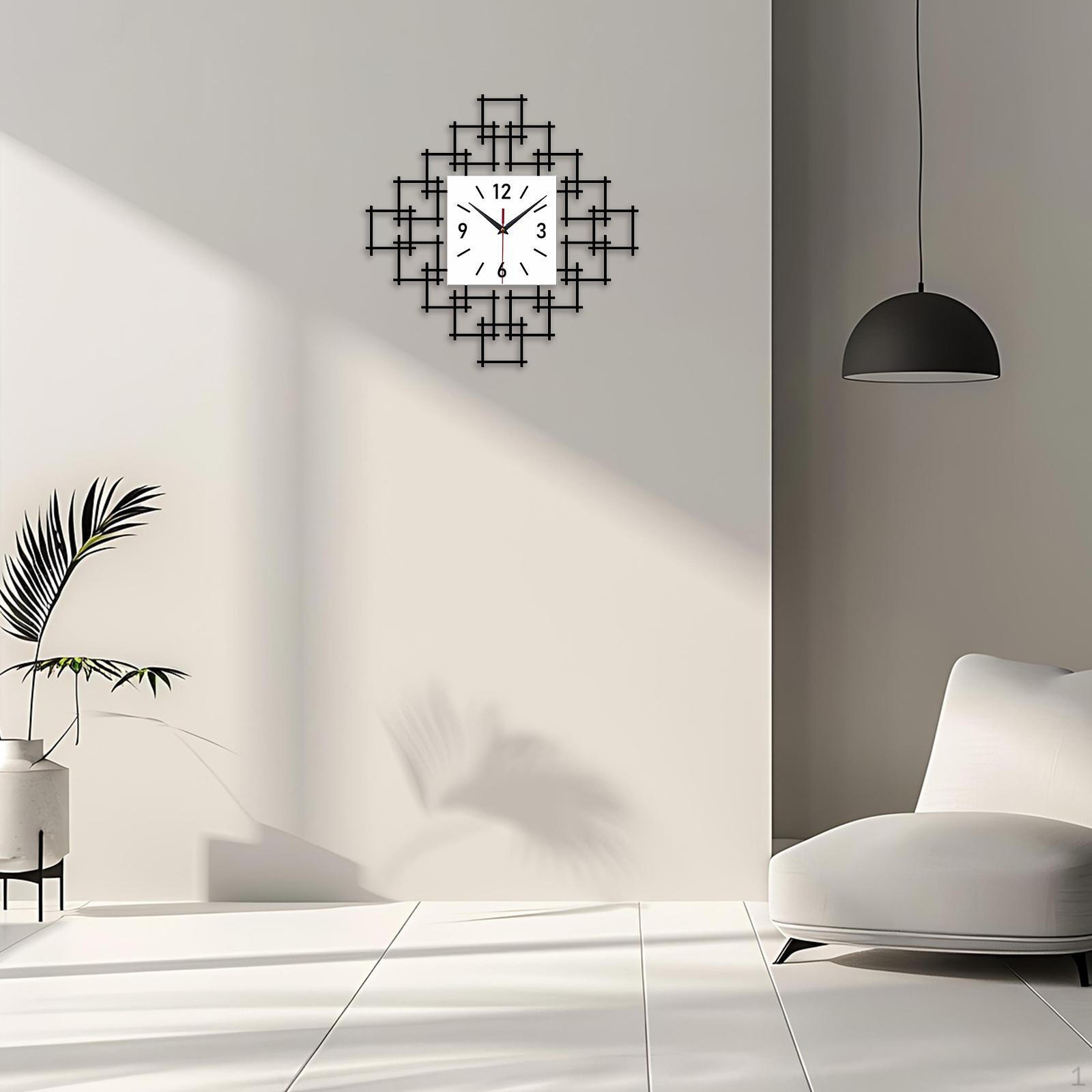 

Акриловые настенные часы Искусство Стильные Минималистичные Черные Декоративные Креативные для Офиса Дома Домашнего хозяйства 30 cm