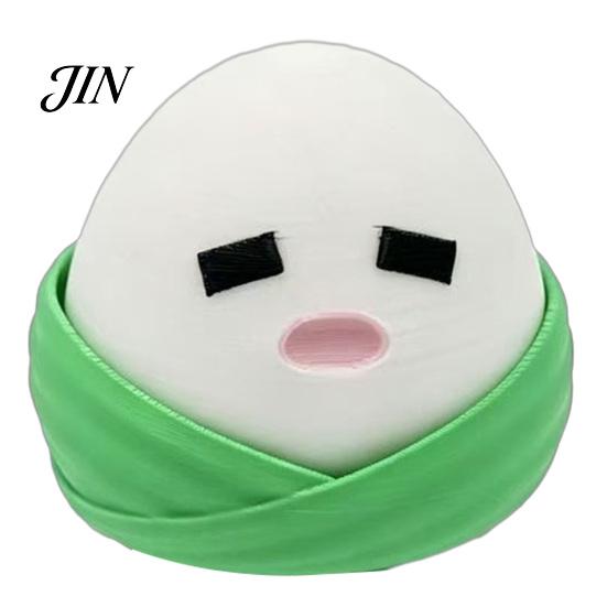 Office Desk Stress Reliever 3D Printed Zongzi Fidget Clicker, Cartoon Rice Dumpling Finger Decompression Toy Relief Food Toy, Gift for Dragon