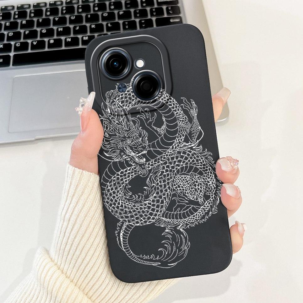 Cartoon Fashion Back Cover For Tecno Spark GO 2025 GO 1 Pop 9 Phone Case Silicone Soft TPU Dragon Astronaut Black Cat Funda Bag