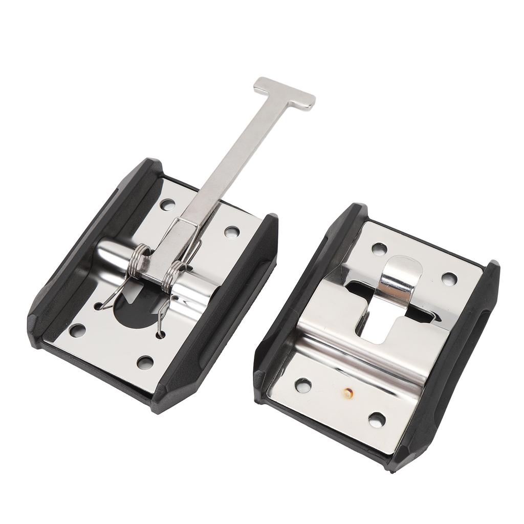 RV Trailer Door Holder Stainless Steel T Style Entry Door Catch Exterior Door Hold Hook and Keeper for Campervan