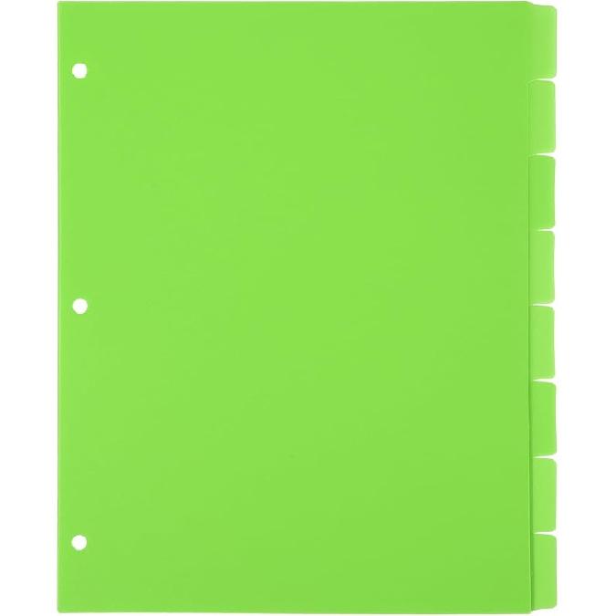 8 Tab Pink Binder Dividers for 3 Ring Binders 8.5 x 11 Inch Binder Dividers with 3 Hole Punched Page Dividers Sturdy Binder Index Dividers for School