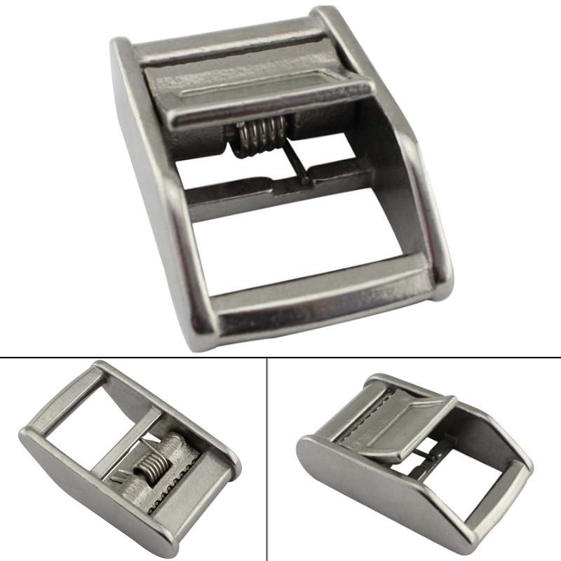 6pcs/lot stainless steel 316 Cam Buckle Ratchet Buckle for 1   nylon webbing Tie Down Strap Fitness Straps Accessories Silver 6pcs a lot