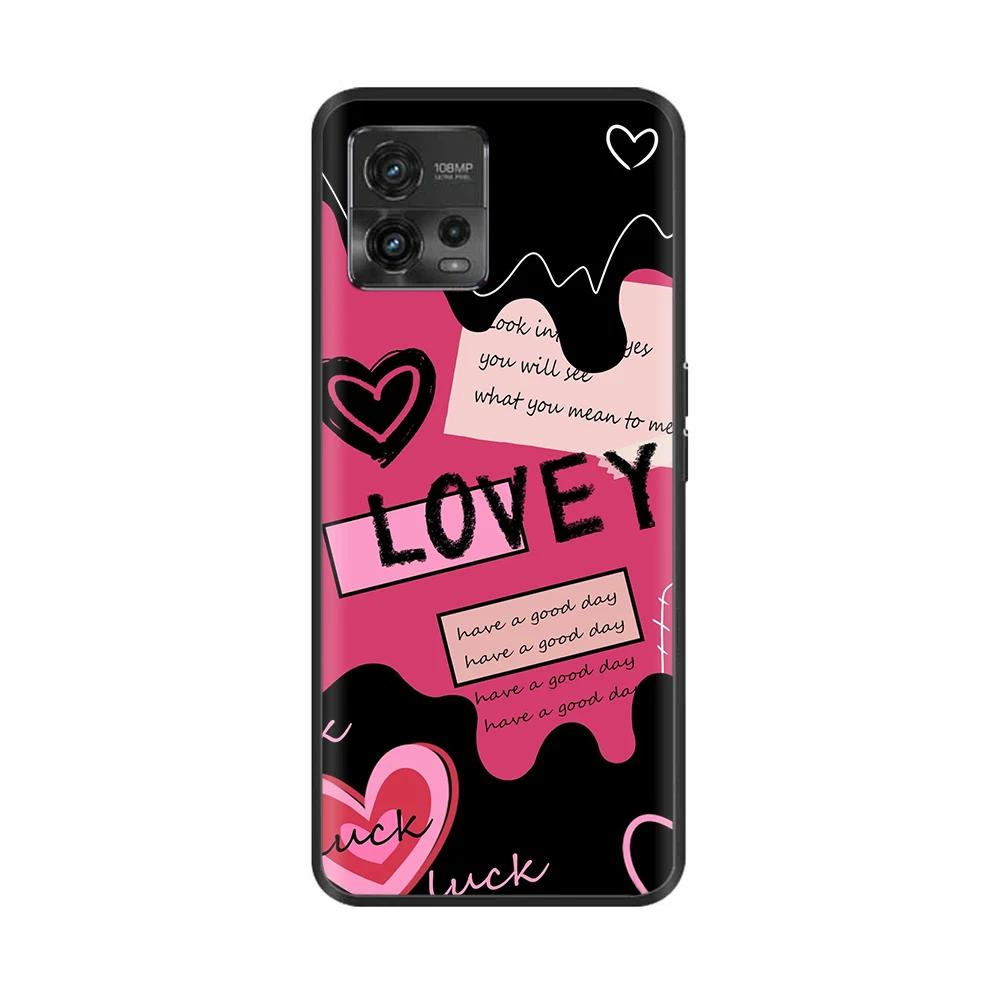 For Moto G72 Case Couple Panda Phone Back Cover For Motorola G72 Cover MotoG72 G 72 Protective Soft Liquid Silicone Funda Bumper