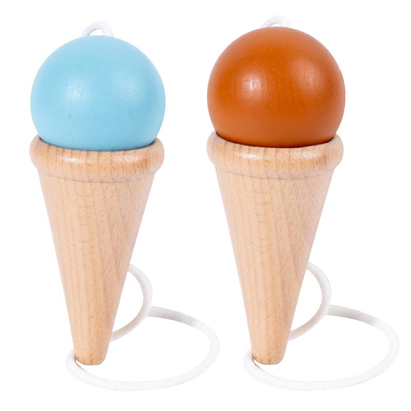 Fun Ball and Cup Toy Set for Kids Outdoor Throw and Catch Ball Game Balance Hand-Eye Coordination Motor Skill Training Beech Toy