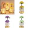 Decorative Flower Glass Bottle USB Night Light Decorative Lamp with Touch Control for Living Room Bedroom Dining Room