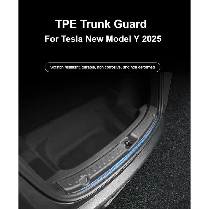 TPE Trunk Guards for Tesla Model Y Juniper 2025 Rear Trunk Door Sill Protector Cargo Threshold Sill Cover Car Rear Bumper Guards