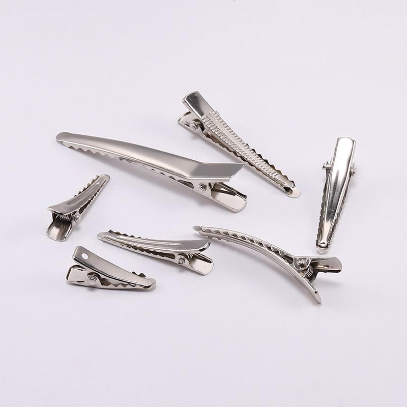 20-50 Pezzi/lotto 25/30/40/45mm Base per Pinza per Capelli a Dente Singolo in Metallo a Coccodrillo Per Fai da Te Fermagli Gioielli Componenti Accessori